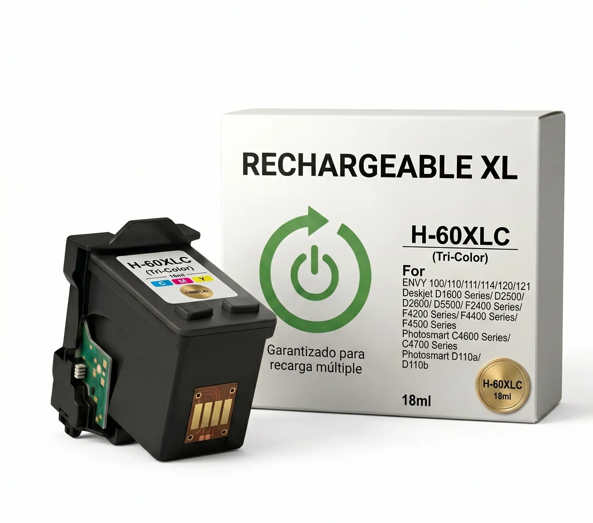 Cartucho De Tinta Compatible Hp 60 Xl Color